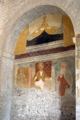 Fresco in the church Of San Vincenzo al Furlo