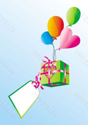 ballons with present