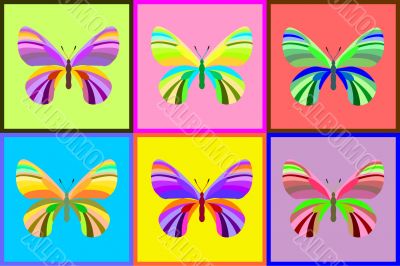 collection of butterflies