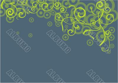 dark green background