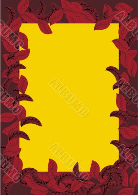 vector autumn leafs frame