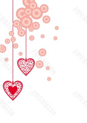 red hearts background