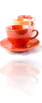 cup and saucer isolated on white background