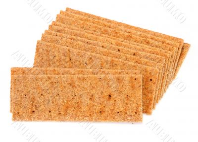 crisp bread on white