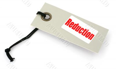 Sale tag on white