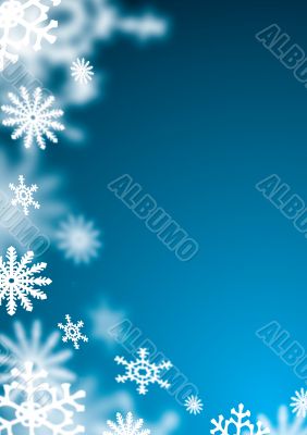 blue snowflake blur