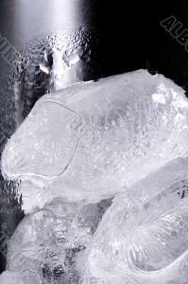 Ice cubes macro