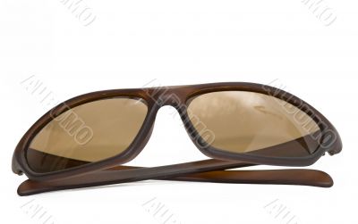Brown sunglasses isolated