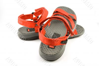 red sandals
