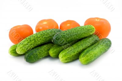 tomatos, cucumbers