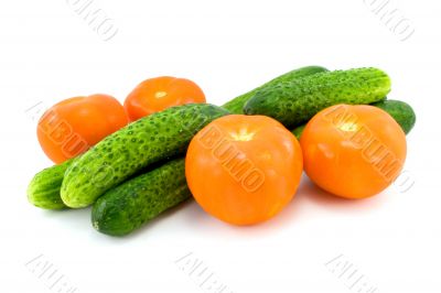 tomatos and cucumbers