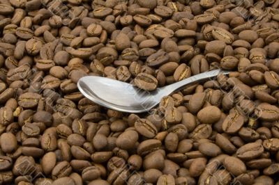 coffee beans and spoon