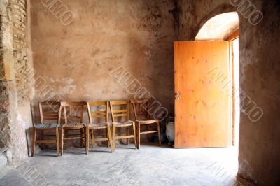 chairs inside chapel