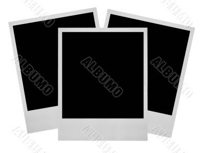 three photo frames