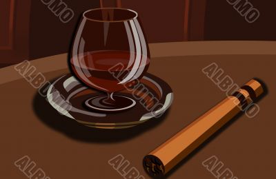 Cognac and cigar