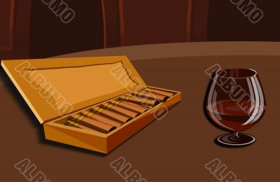 Cigar and cognac
