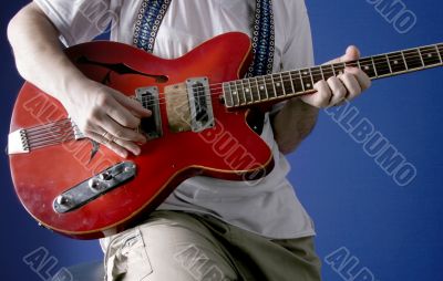 guitarist in studio