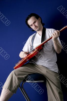 guitarist in studio