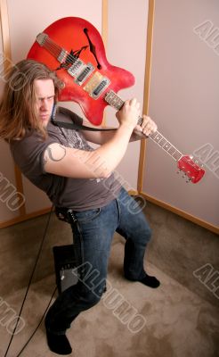 guitarist in studio