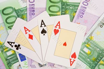 Poker of four aces