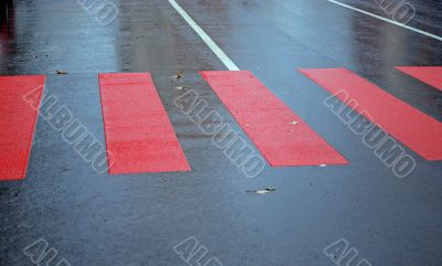 drops of rain water on a fresh asphalt