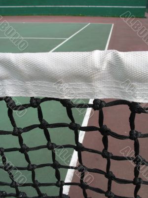 green tennis net close up
