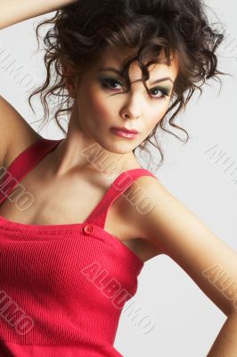 Portrait of sexy woman with beautiful make-up