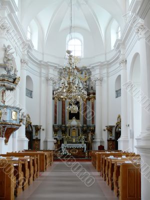 Empty church interior