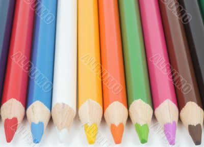 Group of colored pencils