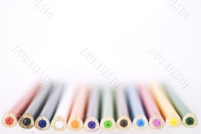 Group of colored pencils