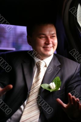 Cheerful the groom