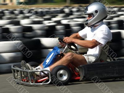 go kart in action