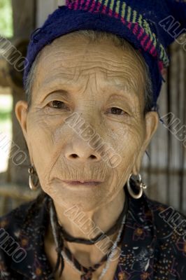 Old Hmong woman in Laos