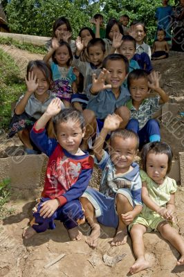 Hmong children in Laos