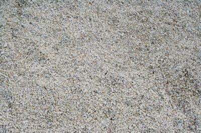 Lots of uneven white pebbles
