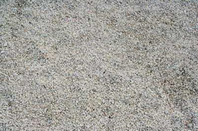 Lots of uneven white pebbles