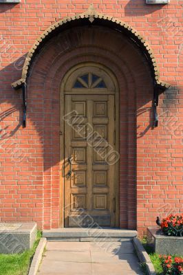 Old wooden door