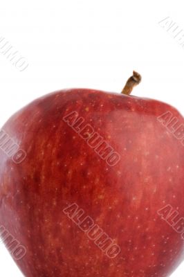 Red delicious apple with reflection