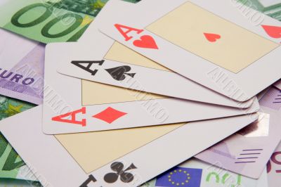 Poker of four aces