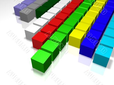 3D illustration-business statistics