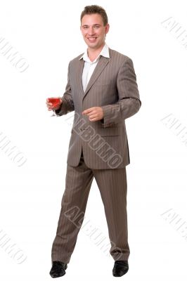 man with wine