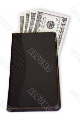Notebook with money