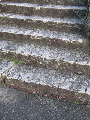 old outdoor stone steps