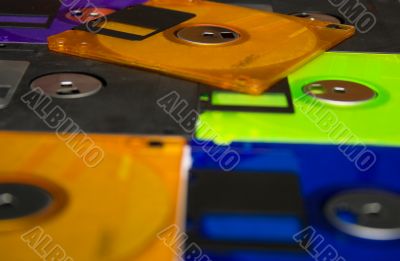 several diskettes