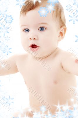 portrait of sitting baby boy