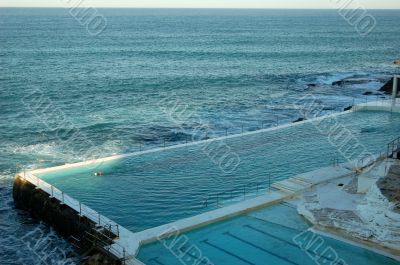 Swimming pool in the ocean