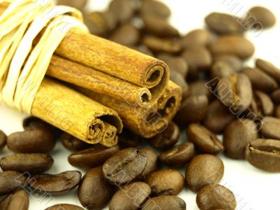 cinnamon and coffee beans