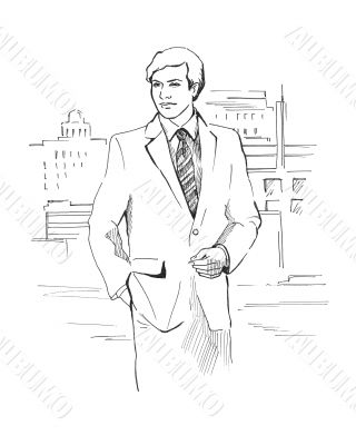 Businessman in the city