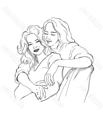 Smiling couple