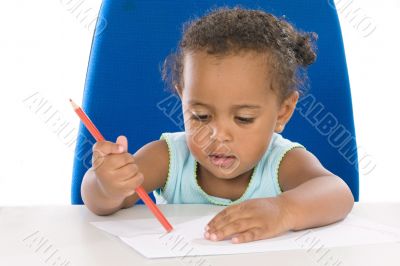 Adorable baby student